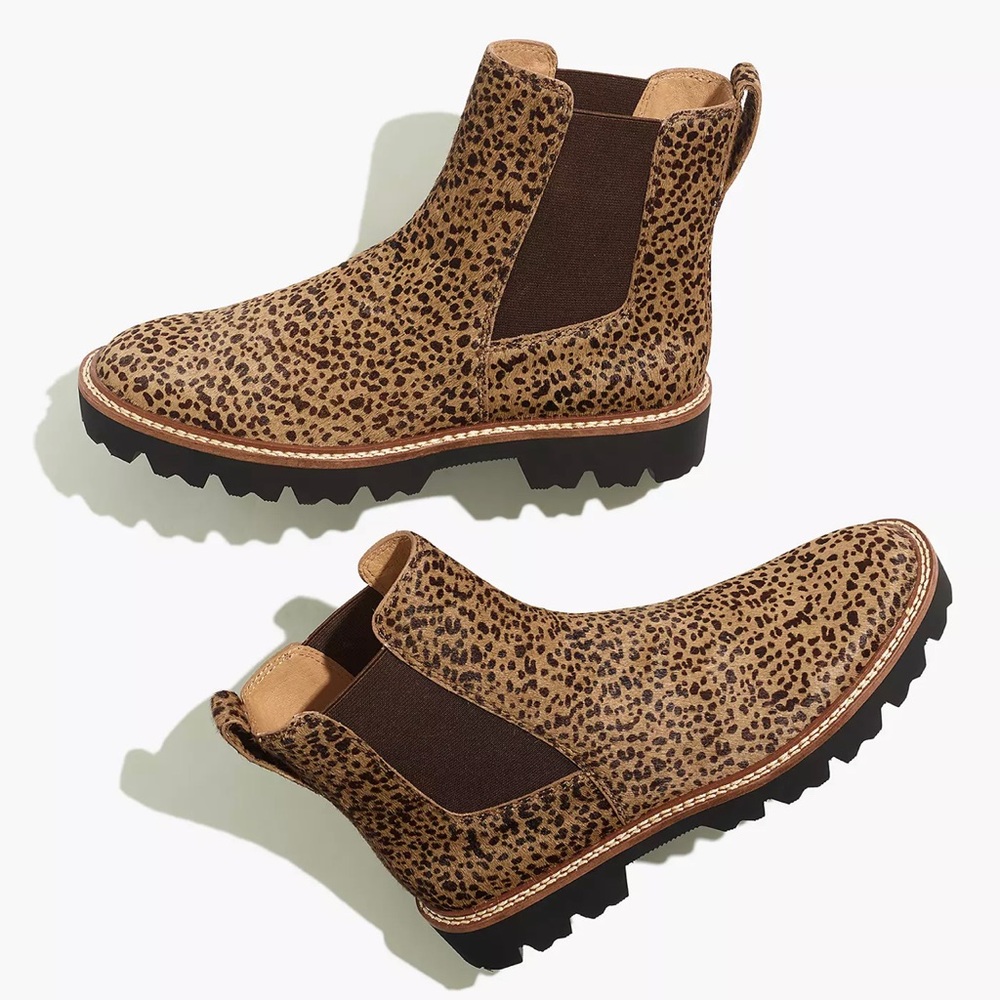 Madewell The Citywalk Lugsole Chelsea Boot in Calf Hair size 10